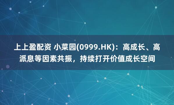 上上盈配资 小菜园(0999.HK)：高成长、高派息等因素共振，持续打开价值成长空间